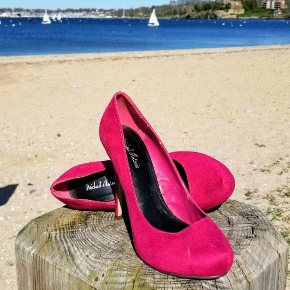 MICHAEL ANTONIO ▪ Plush Magenta HEELS Luxury - Picture 1 of 8